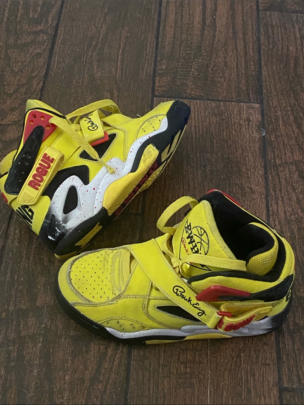 Patrick Ewing Kids Yellow Basketball-Style Sneakers Kids Size 5 US